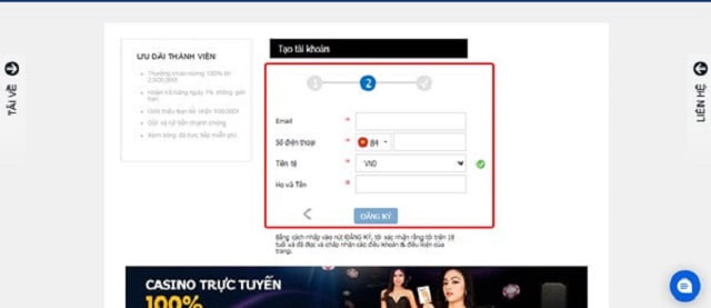 Hướng dẫn đăng ký thành viên Sen88 - Sen88
